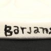 “Zittende jongedame”, een beeld door Catherine Barjansky voor Boch Fréres Keramis. Onderaan een kleine schade aan de binnenzijde. Draagt achteraan de handtekening C. Barjansky en onderaan de stempel BFK Made In Belgium.