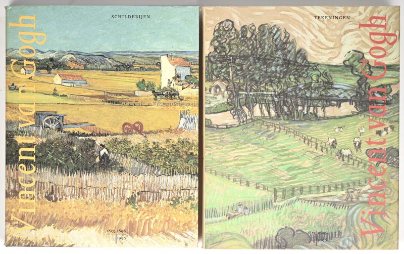Evert van Uitert e.a. “Vincent van Gogh, schilderijen”. En Johannes van der Wolk e.a. “Vincent van Gogh, tekeningen”. Beide Ed. Mercatorfonds 1990. Twee volumes in één huls. Goede staat.