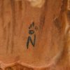 Een beeld van een uil in gegoten kunststof, Guiseppe Armani voor Capo Di Monte.