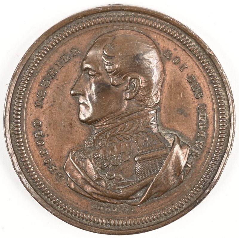 ‘Leopold Premier, Roi des Belges.’ Een bronzen herdenkingmunt.