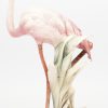 Een flamingo van meerkleurig porselein. Gemerkt Tay, made in Italy.