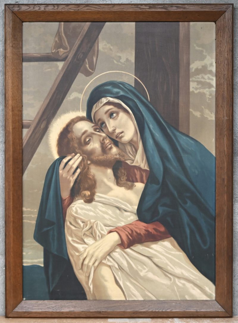 “Jezus & Maria”. Een print op doek.