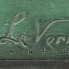 “De Lezeres”. Een brons gepatineerd Art Deco beeldje op marmeren sokkel. Plaquette vooraan en verso gesigneerd. Naar een werk van Max Le Verrier.