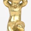 De Hoorn des overvloeds. Een buffelhoorn met Ramskop en verguld bronzen ornamenten versierd, door een Putto gedragen.