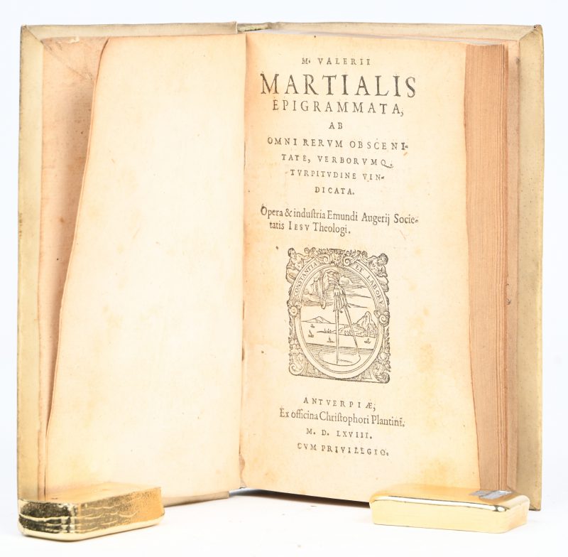 “Martialis Epigrammata”, Antverpiae, Ex officina Chriftophori Plantini, MDLXVIII (1568).