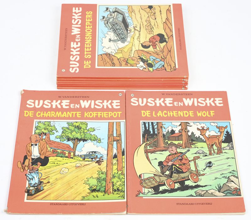 Een lot van 8 Suske & Wiske, eerste drukken nieuwe reeks. Nummers; 106, 108 x2, 116 x2, 130, 148, 152.