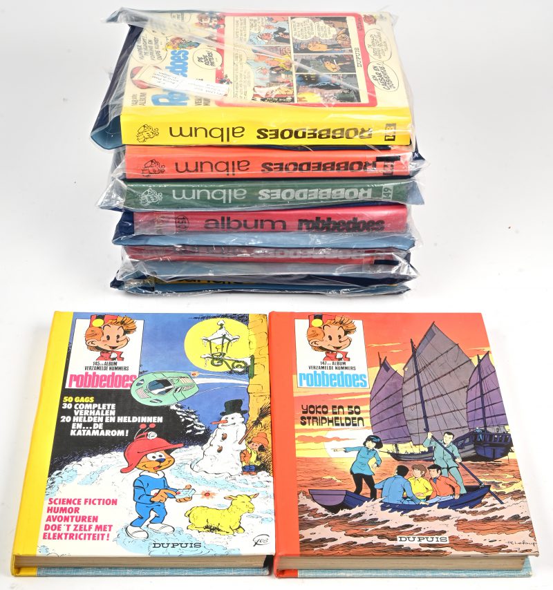 Een lot van 8 Robbedoes verzamelde nummers, hardcovers. 129, 136, 144, 145, 147, 148, 149, 150.