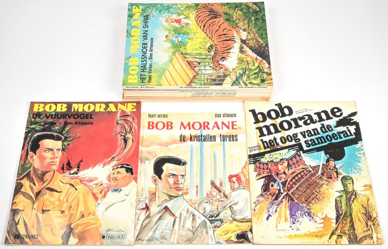 “Bob Morane”. Een lot van 13 vintage strips, diverse titels en uitgaven.