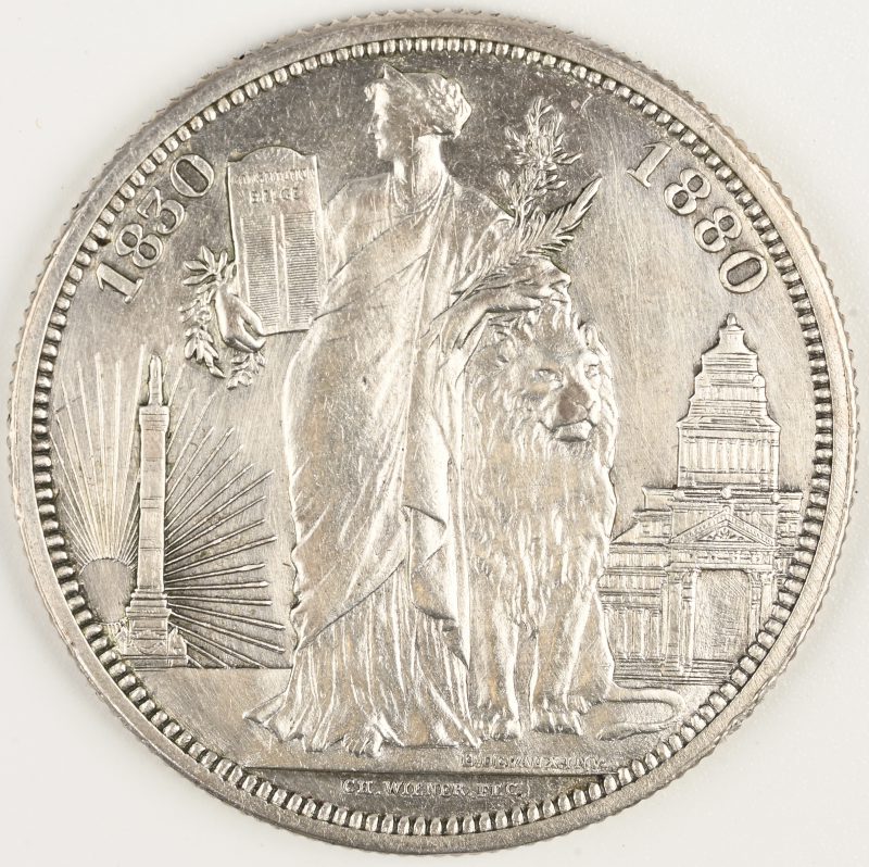 Zilveren herdenkingsmedaille, 900/1000. 1880.