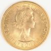 Een gouden munt, Verenigd Koninkrijk. Elizabeth II, 1 Pound 1957, Au 916,7/1000 7,99 g.