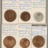 Een lot van 18 munten uit het Verenigd Koninkrijk. Edward VII, George V, George VI,  6 p. 1906, Farthing 1907, 1943