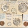 Een lot van 34 munten uit Noord-en Zuid-Amerika. V.S. 1/2 $ 1964 “Kennedy”, 1967, 1 Dime 1962, 1 $ 1887, 1923, 1979, 1 ct 1881, 1927, 1971, 5 ct, 1919, 1939, 10 ct, 1943, 1960, Set 3 st. Bicentennial 1976 (Ag). Paraguay, 4 centicimos 1870. Panama, 1/4 Balbao (Ag). Chili, 1 decimo 1880 (Ag), 1 peso 1933, 20 centavos 1933, 1945. Brazilië, 1 centavo 1975, 200 REis 1901, 100 Reis 1886, 10 Reis 1869. Argentinië, 50 centavos 1953, 20 c. 1897, 1952, 10 c. 1898, 5 c. 1905, 1952, 2 c. 1893, 1 c. 1889.