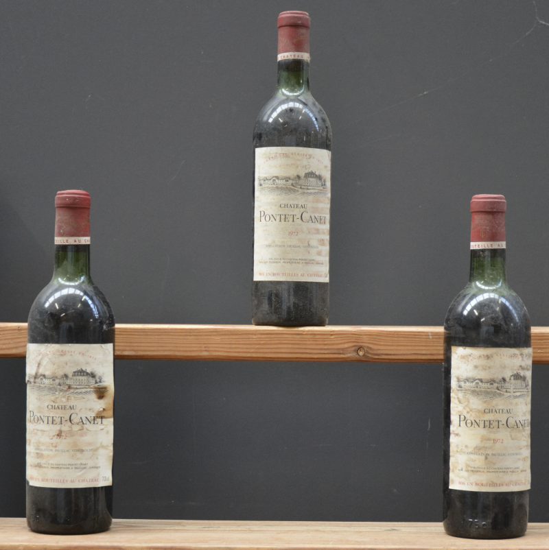 Ch. Pontet-Canet A.C. Pauillac 5e grand cru classé  M.C.  1972  aantal: 3 bt ts