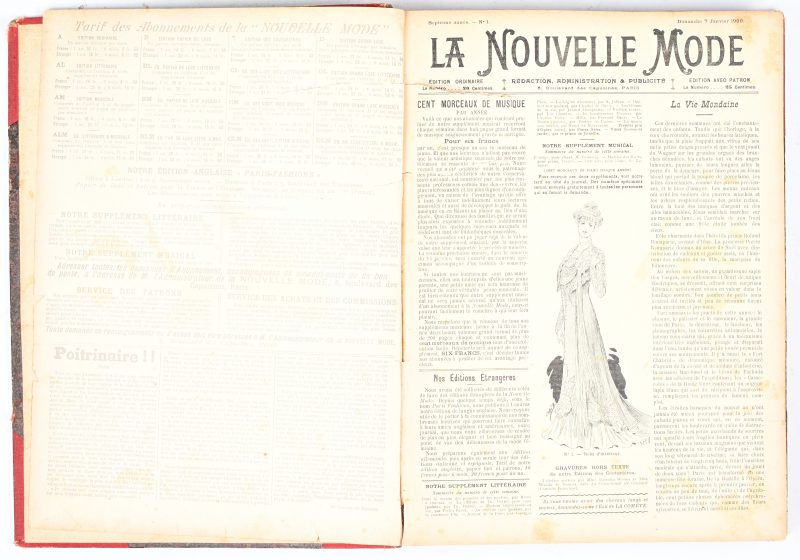 “La nouvelle mode.” Ingebonden, uit 1900 N°1 - N°26.