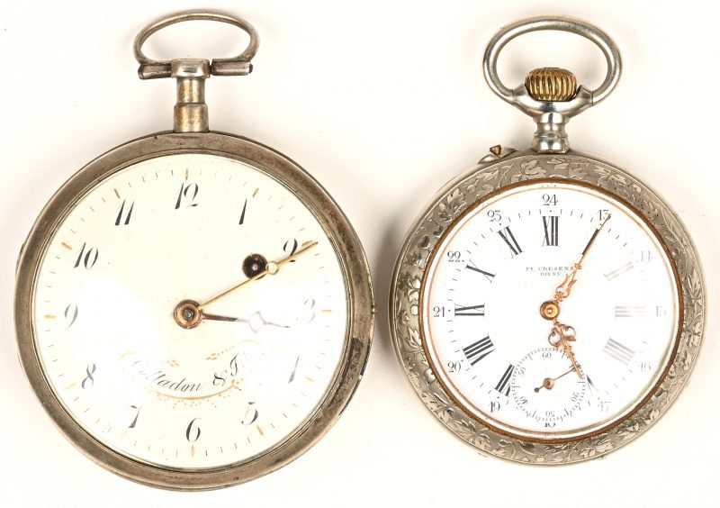 Een lot van 2 zakhorloges, Colladon & fils en Fr Cresens, Diest.