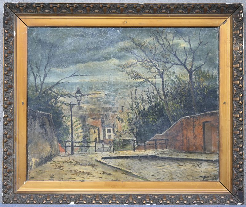 “Vaison La Romaine”. Een schilderij, olieverf op doek, onderaan gesigneerd, verso getiteld. Enige craquelé in de verf aanwezig. Provenance privé collectie Paul van Ostayen.