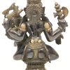 Een gepatineerd bronzen Vishnu beeldje, Indische origine.