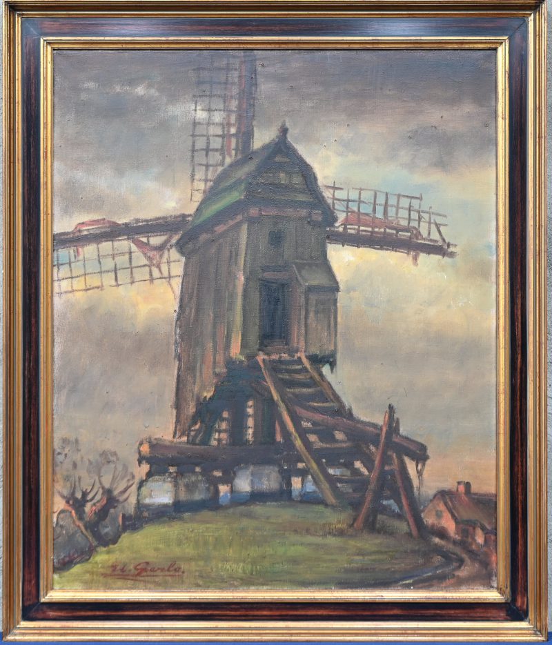 “De oude heerser”, een schilderij, olieverf op doek, vooraan en achteraan gesigneerd, getiteld en gedateerd achteraan. 1948