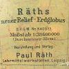 “Räths neuer Relief - Erdglobus, 1:38600000”, een antieke wereldbol in reliëf op voet met kompas door Paul Räth, vroeg 20ste eeuws.