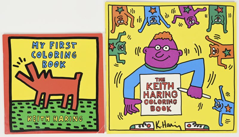 The Keith Haring coloring book, 1992, en My first coloring book, 1993, uitgegeven door the estate of Keith Haring.