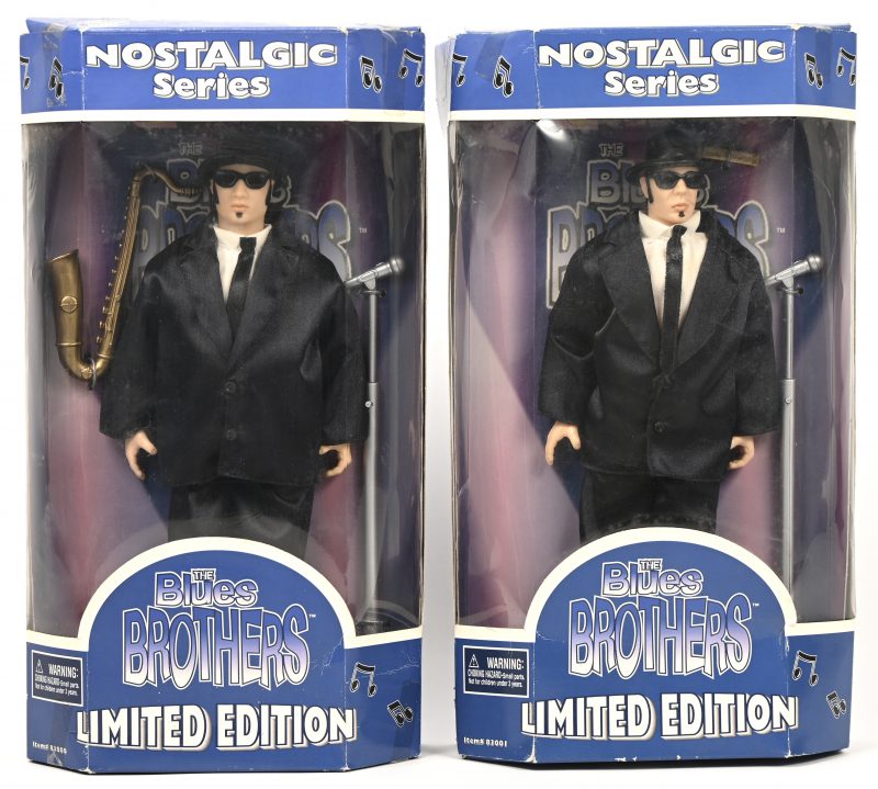 The Blues Brothers, nostalgic series. Twee verzamelpoppen in originele verpakking naar de gelijknamige film.