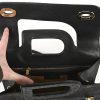 Een vitage handtas in leder met delen in struisvogel, gemerkt Delvaux, met certificaat.