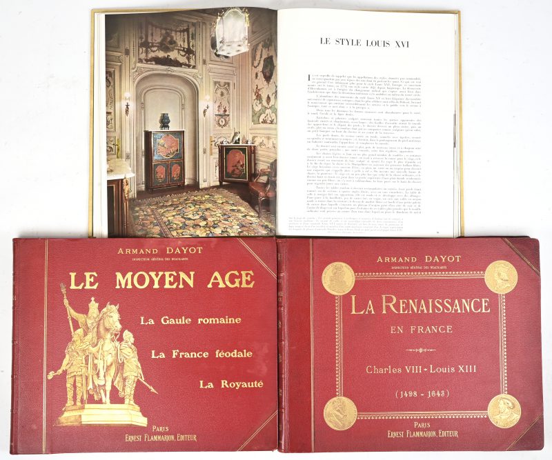 Armand Dayot “La Renaissance en France” en “Le Moyen Age”. Ed. Flammarion, Paris; In-folio oblong. 2 Vol. Evenals Jean de Hillerin e.a. “Styles de France, Meubles et ensembles”. Ed. Les Publications de France, Paris.