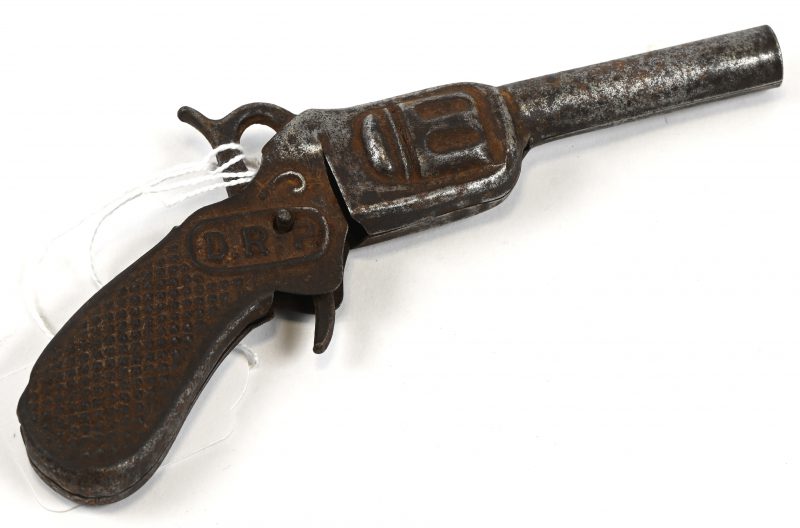 Blikken speelgoedrevolver. Kunz, D.R.P.