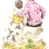 ‘Verliefd koppeltje’. Porseleinen groepje, gemerkt; Buen Retiro. Het hoofd van de vrouw is gelijmd.