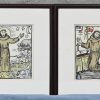 ‘De harp van Sint-Franciscus’. Een reeks van 12 kleurenlitho’s, gemonogrammeerd; F.