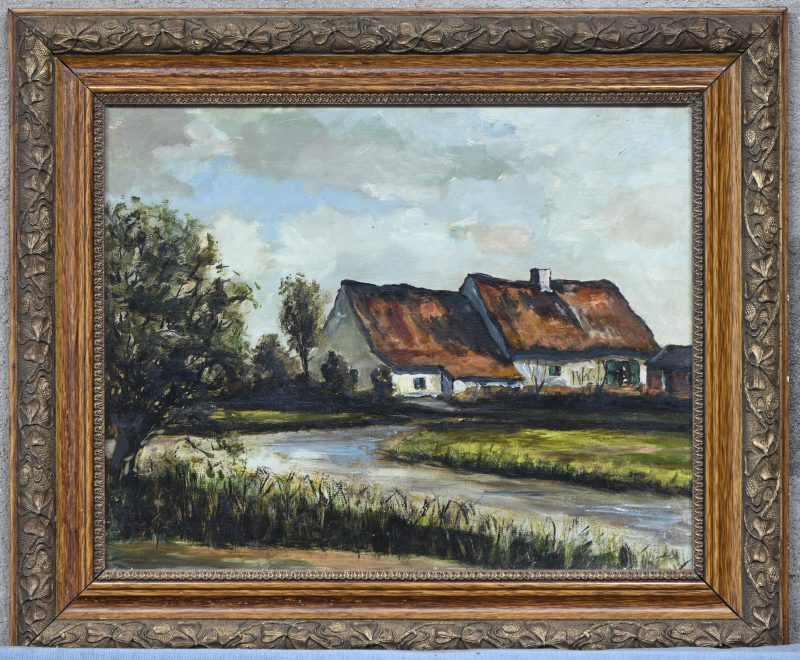 “Kempense hoeve”. Olieverf op paneel.