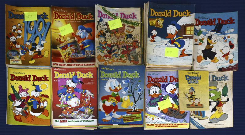 183 nummers van het tijdschrift Donald Duck uit de jaren zeventig en tachtig.