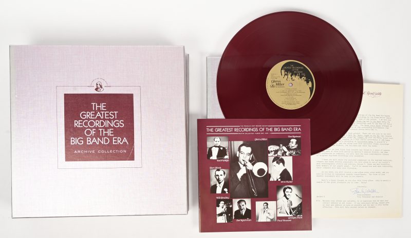 Een lot van 20 langspeelplaten in 5 boxen. The greatest recordings of the Big Band era archive collection, uitgebracht door The Franklin Mint Society.