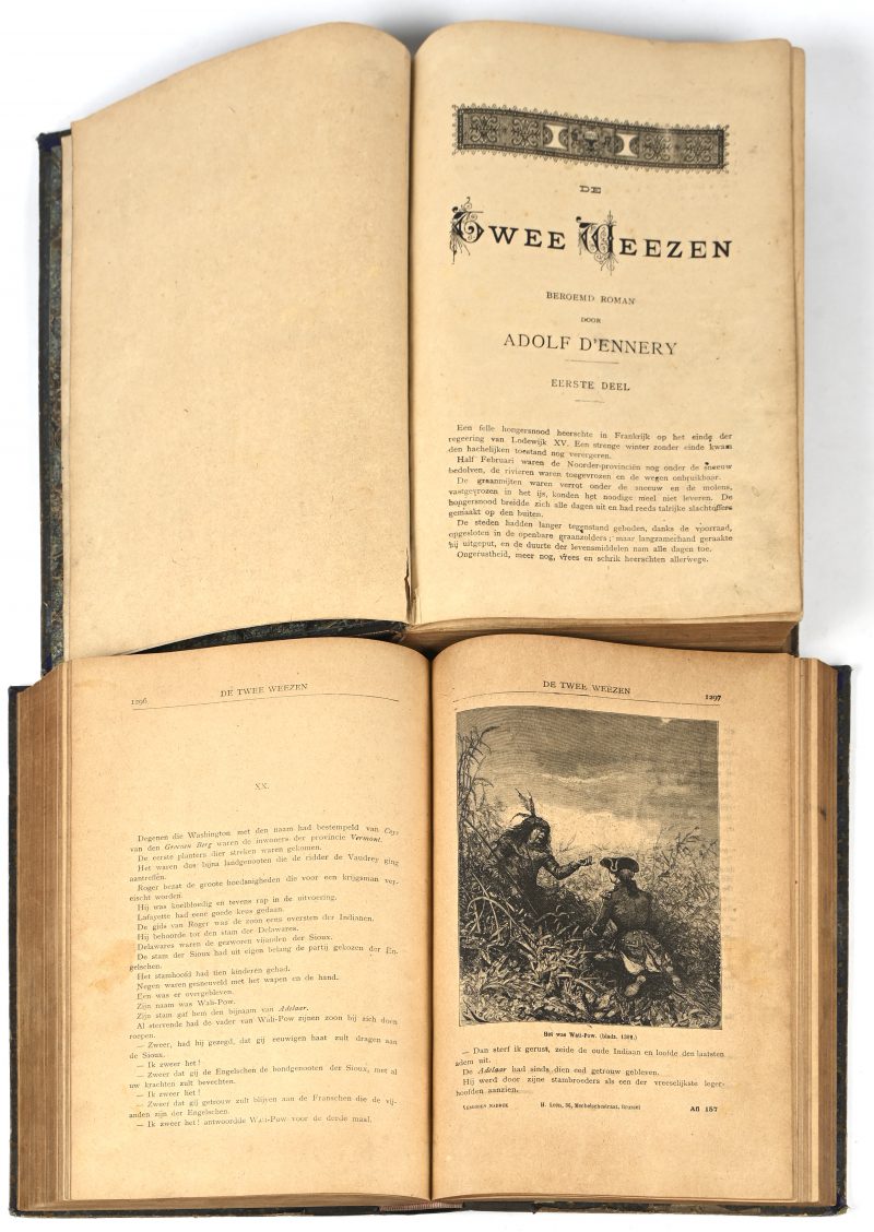 Een set van 2 boeken, De Twee Weezen door A. D’ennery.