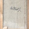 “Weidelandschap met vijver”. Olieverf op doek. Gesigneerd.