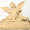 “Amor en Psyche”, een terracotta groep, gesigneerd Aurili.