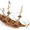 Een schaalmodel van een galjoen. ‘Roter Löwe’.