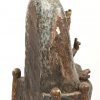 Een polychrome gesculpteerd houten Madonna met Kind, naar de middeleeuwen.