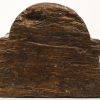 Een polychrome gesculpteerd houten Madonna met Kind, naar de middeleeuwen.