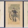 ‘Belgische militairen’. Een set van vijf kleurenlitho’s naar de aquarellen van Maurice ROMBERG DE VAUCORBEIL.