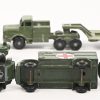 Een lot van 8 militaire voertuigen, vintage Lesney. Centurion tank MK III, Antar tank-transporter (nr. 3), Saracen (nr. 54), D.U.K.W. (nr 55), Ferret scout car nr. (61), Service ambulance nr. (63), Scammel breakdown truck nr. (64) en Saladin armoured car nr. (67). In zeer goede vintage staat.