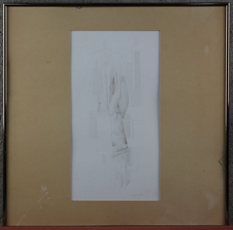 “Kariathide”. Litho. Gesigneerd. Zonder glas.