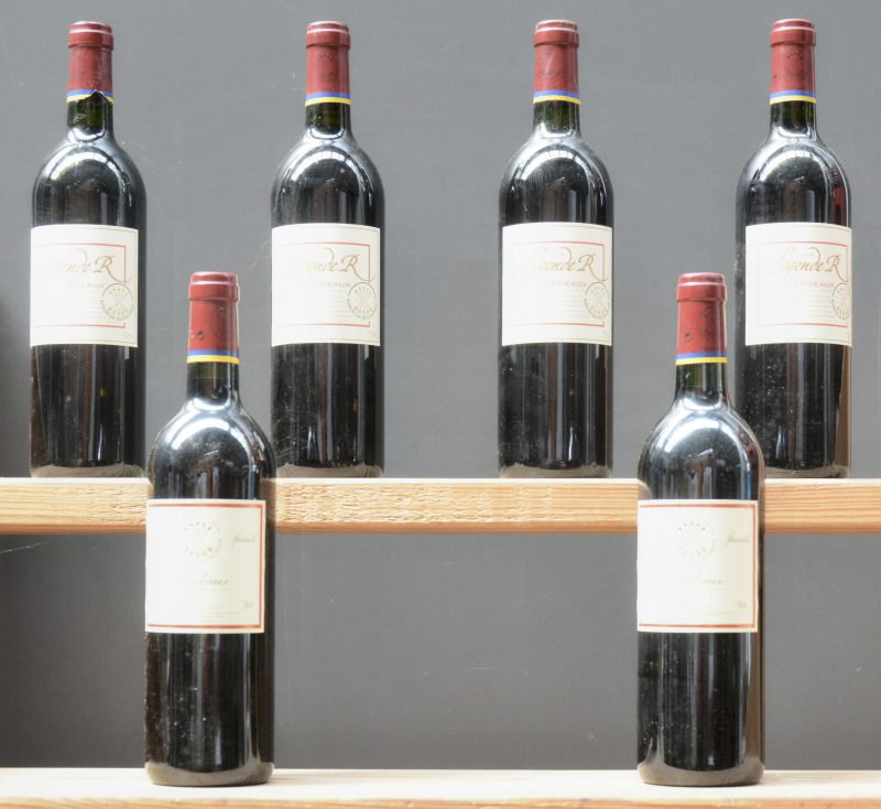 Lot rode bordeaux   Minuto Livio, Barbaresco     aantal: 6 bt    Légende R A.C. Bordeaux  Barons de Rothschild M.O.  1998  aantal: 4 bt    Bordeaux Réserve Spéciale A.C. Bordeaux  Barons de Rothschild M.O.  2001  aantal: 2 bt