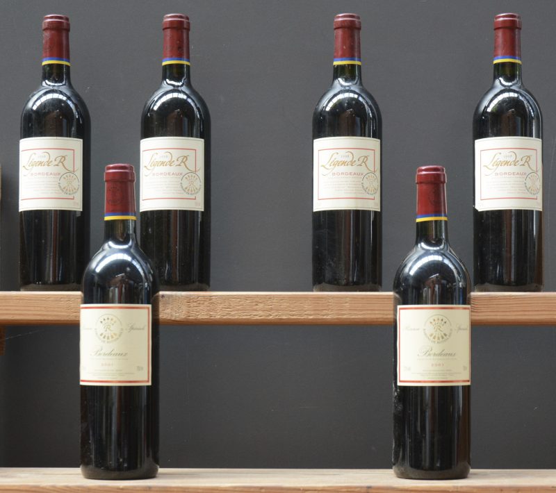 Lot rode bordeaux        aantal: 6 bt    Légende R A.C. Bordeaux  Barons de Rothschild M.O.  1998  aantal: 4 bt    Bordeaux A.C.  Barons de Rothschild M.O.  2001  aantal: 2 bt