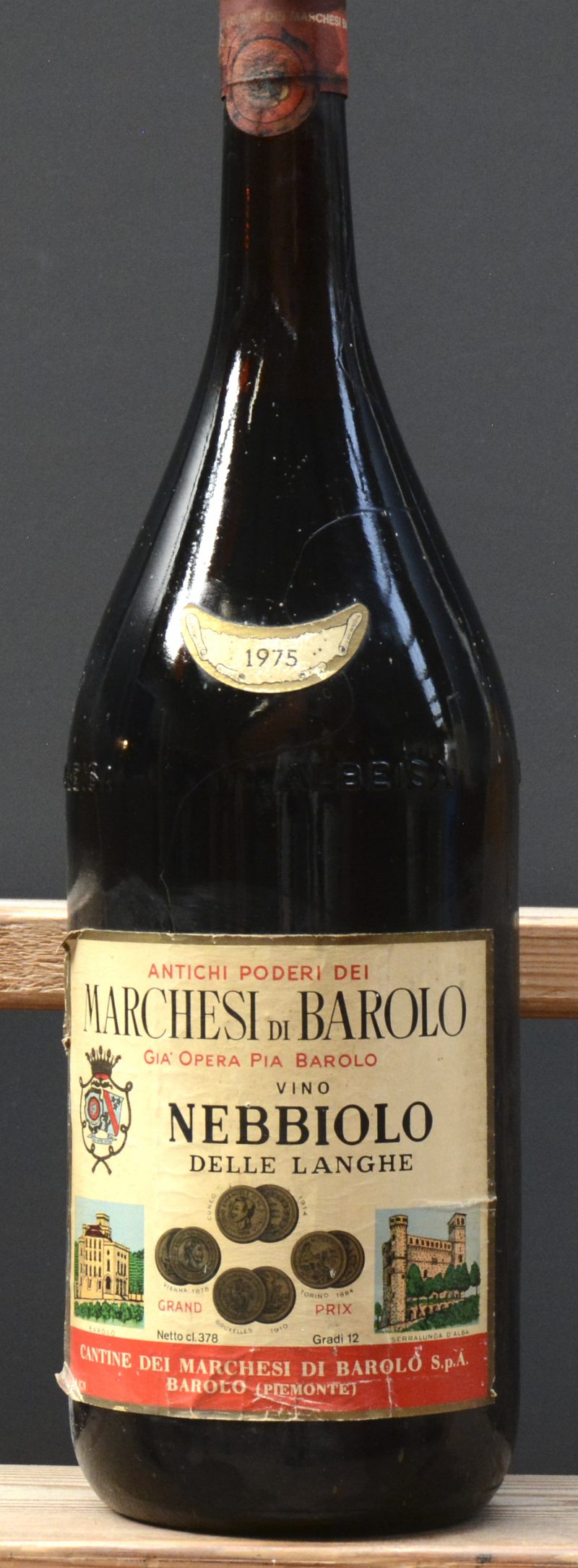 Nebbiolo delle Langhe   Cantine dei Marchesi di Barolo, Barolo M.O.  1975  aantal: 1 3.78 L