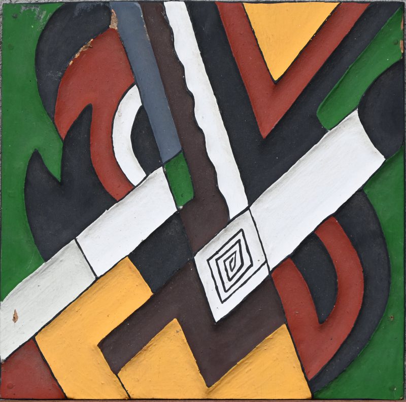 “Reliëfcompositie”. Olieverf op paneel.