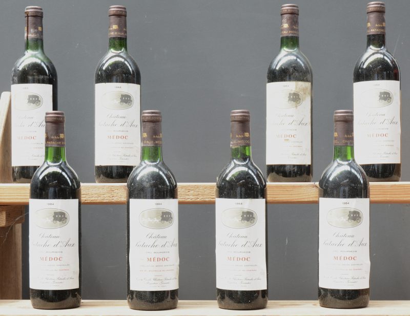 Ch. Patache d’Aux A.C. Médoc Cru grand bourgeois  M.C.  1984  aantal: 8 bt