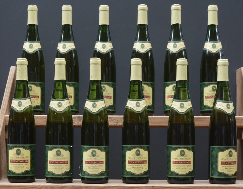 Gewurztraminer Hatschbourg A.C. Alsace Grand Cru  Jean Weingand,Voegtlinshoffen M.O. 2 O.D. 1996  aantal: 12 bt