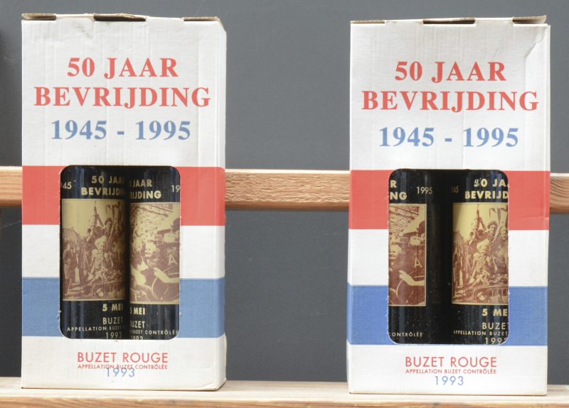 50 jaar bevrijding 1945-1995 A.C. Buzet  Vignerons de Buzet M.O. O.D. 1993  aantal: 4 bt