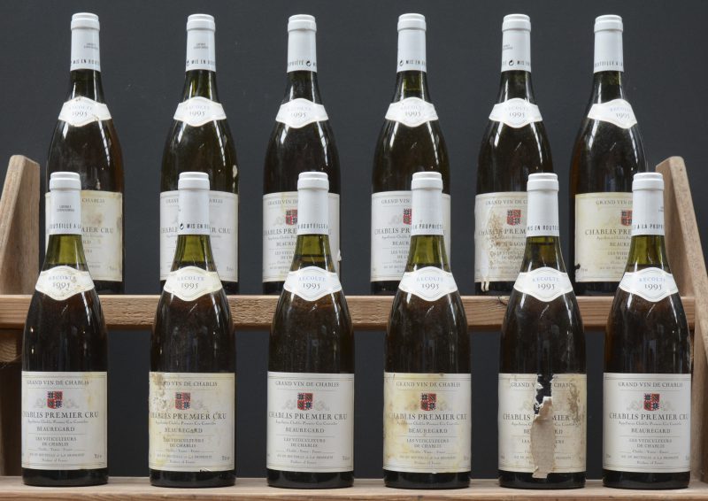 Chablis 1e Cru Beauregard A.C.  Les Viticulteurs de Chablis M.P.  1995  aantal: 12 bt